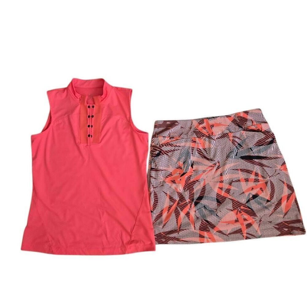 Tail Womens Tennis Pickleball Activewear Golf Top and Skort Outfit Set Medium